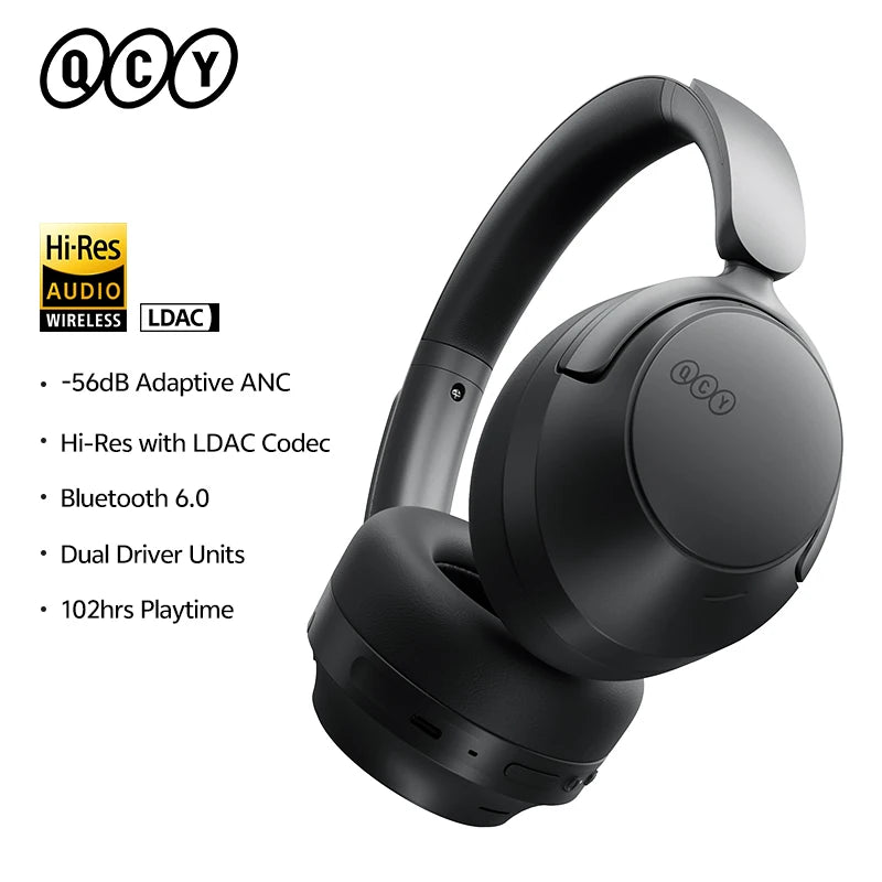 H3S-BLACK Color Adaptive ANC Over-Ear Headphones Hi-Res LDAC Wireless