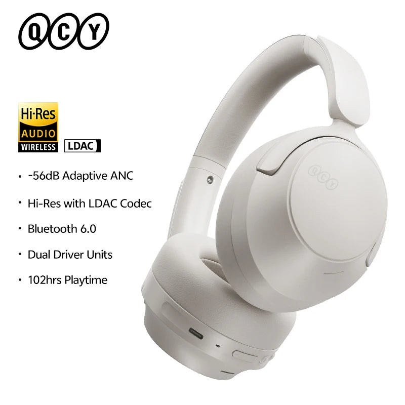 H3S-WHITE Color Adaptive ANC Over-Ear Headphones Hi-Res LDAC Wireless