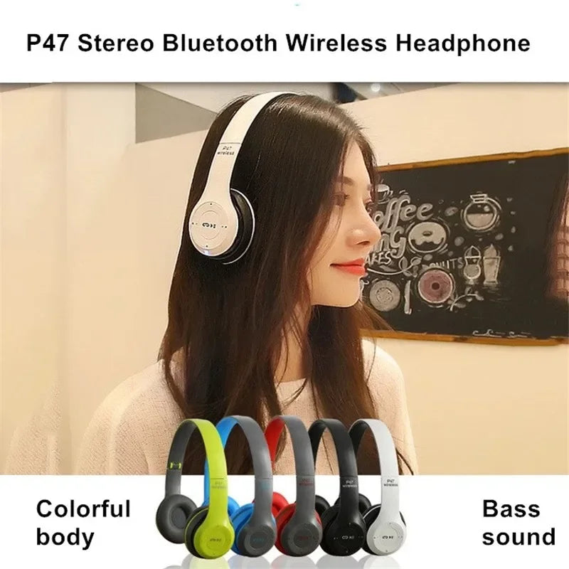 Bluetooth Wireless Over-Ear Headphones With Mic